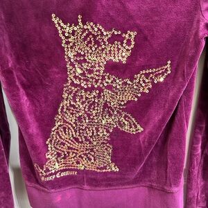 JUICY COUTURE SCOTTY DOG VELOUR HOODIE SIZE MEDIUM
